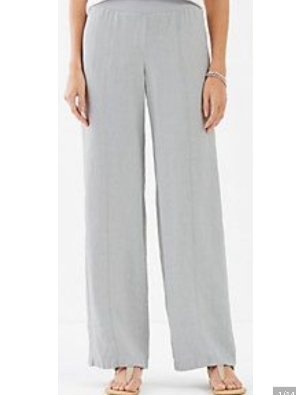 Jill love linen zinc white pants NWT size Large tall